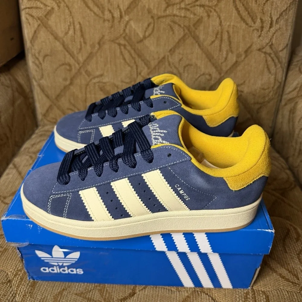 Mens Size 7 Adidas Campus 00s J Indigo Gold Casual Sneaker JS3540‎ NEW